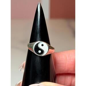 Yin Yang Sterling Silver Ring: 925 Silver • Size 7 • Symbolic Statement Jewelry
